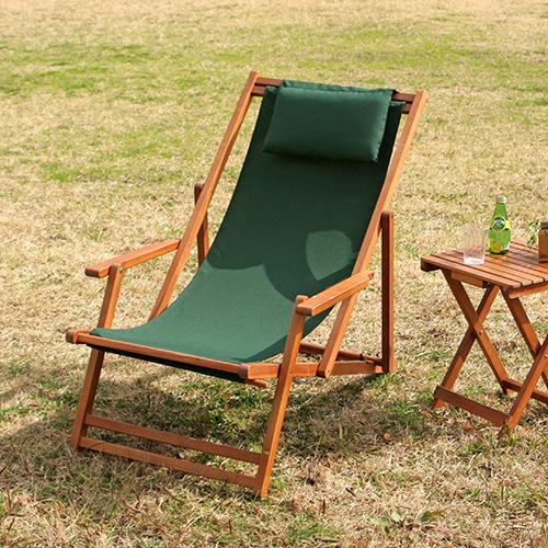デッキチェア ガーデンチェア グリーン 木製チェア 折りたたみ アウトドア サマーベッド キャンプ ドレヴァース Yahoo 店 通販 Yahoo ショッピング