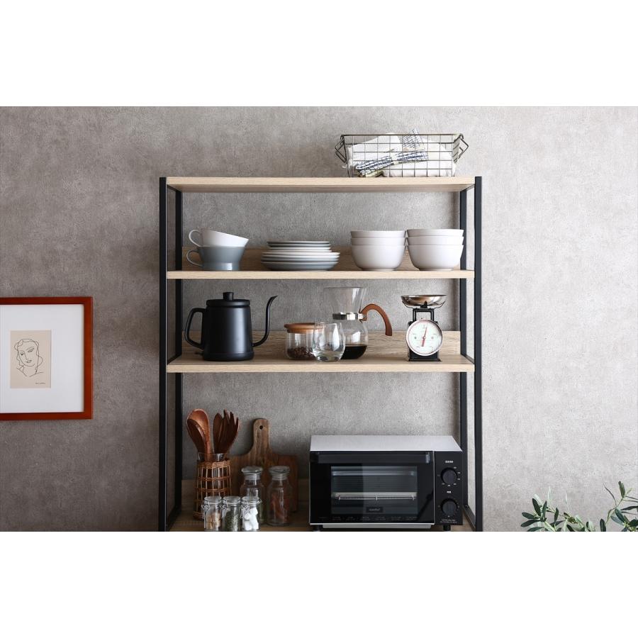 ≪超目玉☆12月≫ 新品 Walter オープン棚 キッチン収納 ブラウン