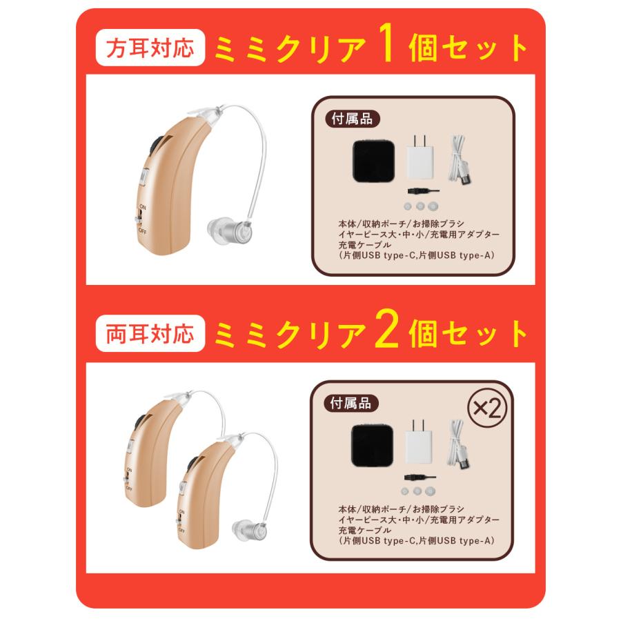 【未開封】ＤＲＥＸＥＬ高感度集音器ミミクリア(片耳） ミミクリア 正規品 集音器 1年保証 高齢者 使いやすい 充電式
