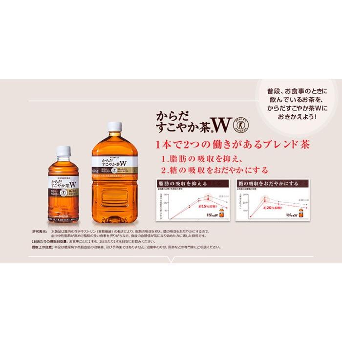 からだすこやか茶w 350mlペット X 24本ケース販売 トクホ 特定保健用食品 ダイエット 健康 お茶 コカ コーラ飲料 ドリンクキング 通販 Yahoo ショッピング