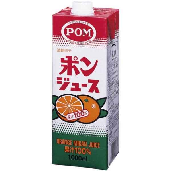 えひめ飲料 POM ポンジュース 紙パック 1L×6本｜drink-next