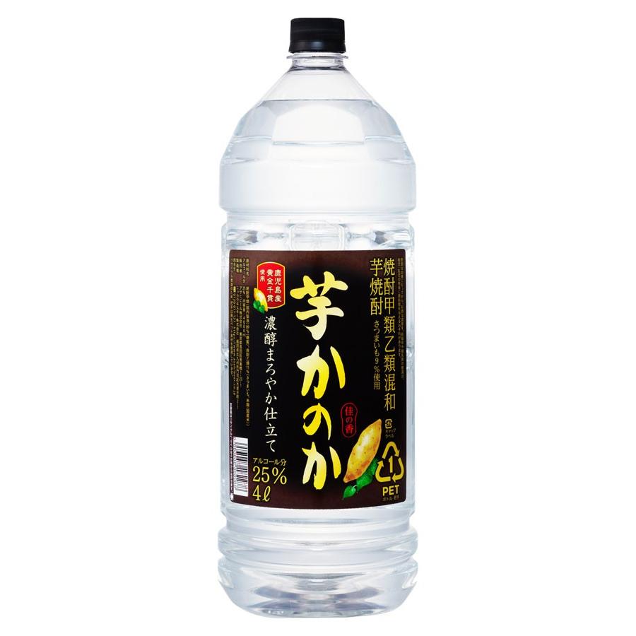 黒かのか 濃醇まろやか仕立て 25°PET 芋 25度 4L（4000ml） 1ケース