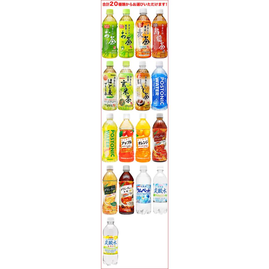 サンガリア 500mlPET×48本 24本×2箱 選り取り 送料無料 【5〜8営業日