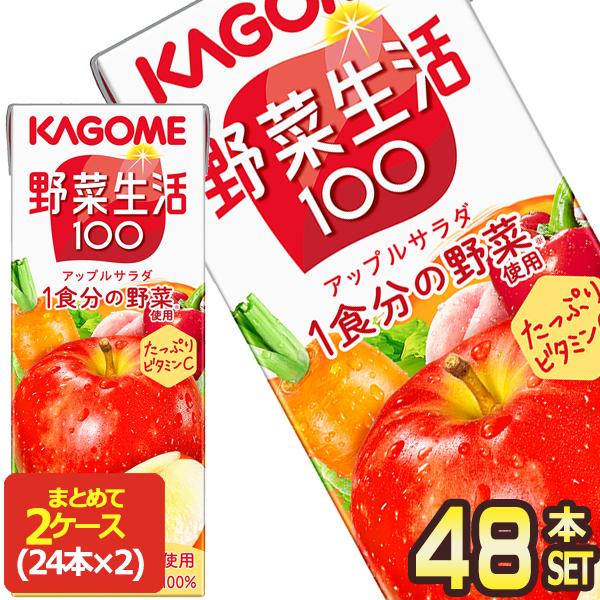 限定クーポン カゴメ 野菜生活100 アップルサラダ 0ml 紙パック 48本 24本 2箱 賞味期限 3ヶ月以上 送料無料 4 5営業日以内に出荷 ドリンク屋paypayモール店 通販 Paypayモール