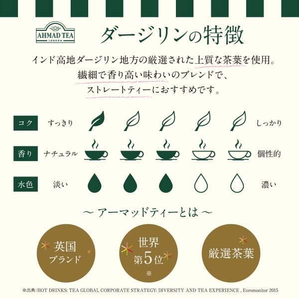 AHMAD TEA アーマッドティー ティーバッグ ダージリン 紅茶 ×10箱（200袋） 【3〜4営業日以内に出荷】 送料無料｜drinkya｜02