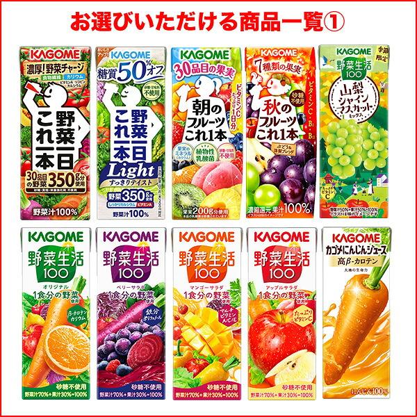 KAGOME 野菜ジュース カゴメ 72本 24本 × 3ケース 選り取り 野菜生活