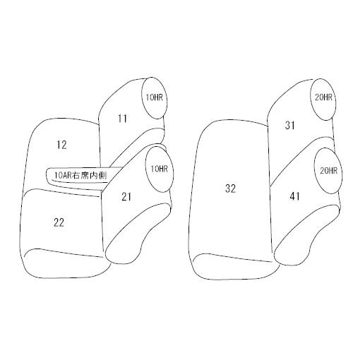 クラッツィオ ジュニア EM-7507 日産 デイズ EKワゴン シートカバー 滑らかで柔らかな質感のBioPVC （代引不可）｜drivemarket2｜05