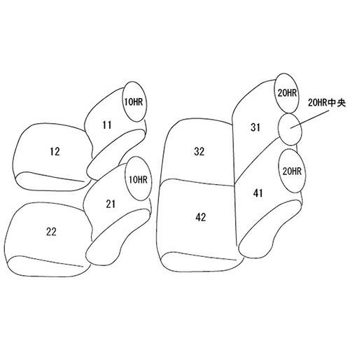 ジュニア ET-1681 トヨタ シエンタ 5人乗り シートカバー 滑らかで柔らかな質感のBioPVC Clazzio(クラッツィオ)（代引不可）｜drivemarket2｜07