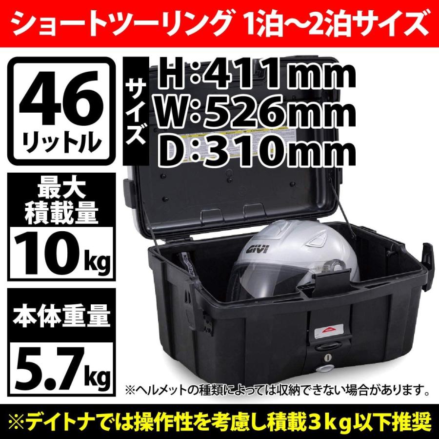 GIVI（ジビ） デイトナ 74375 GIVI TRK46N TREKKER(46L) シルバー