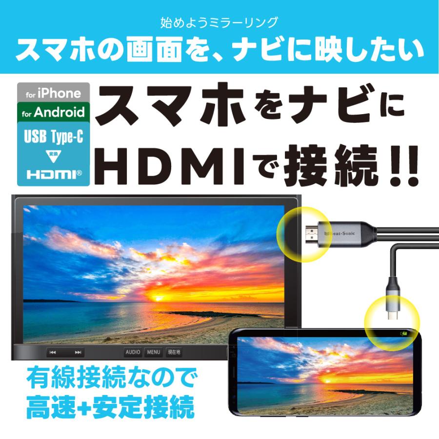 ビートソニック ミラーリングキット(iPhone専用) BeatーSonic（ビートソニック） MA04 ミラーリングアダプター iPhone