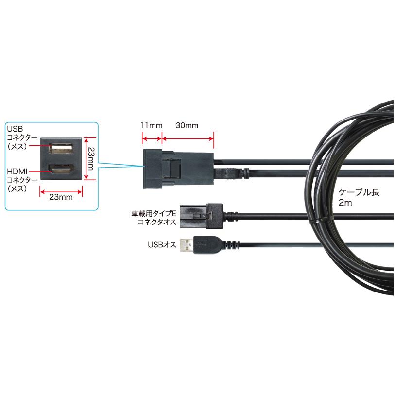 BeatーSonic（ビートソニック） USB16 USB/HDMI延長ケーブル トヨタ