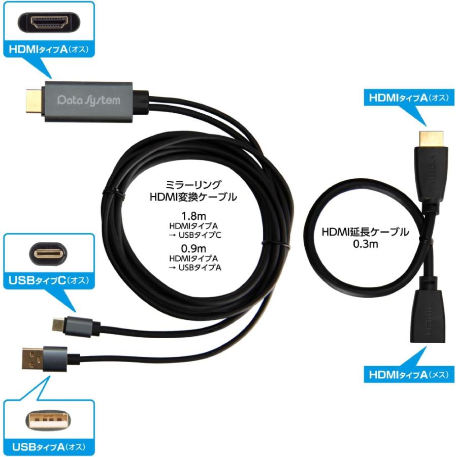 Link Pro USBミラーリングアダプター Data System（データシステム） AV004 ミラーリングHDMI変換ケーブル