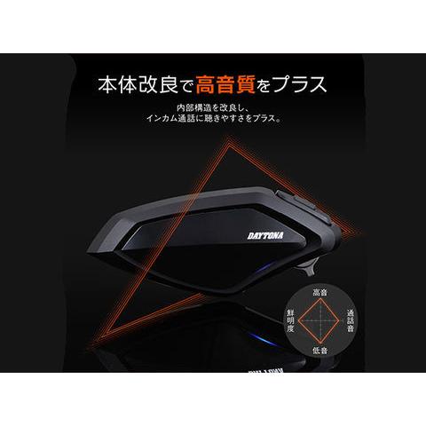 デイトナ DT-01+ バイク用 インカム 1台セット 6人通話 ブルートゥース 最大1000m通信 ディーティーオーワン プラス (品番:25028)｜drivemarket｜02