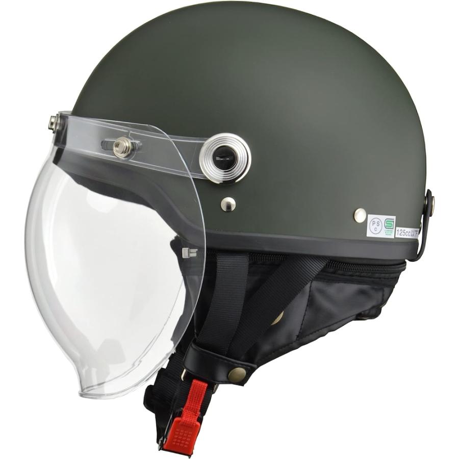 オートバイ用ヘルメット リード工業 LEAD CROSS CR-761 マットグリーン LL(XL) (61〜62cm未満
