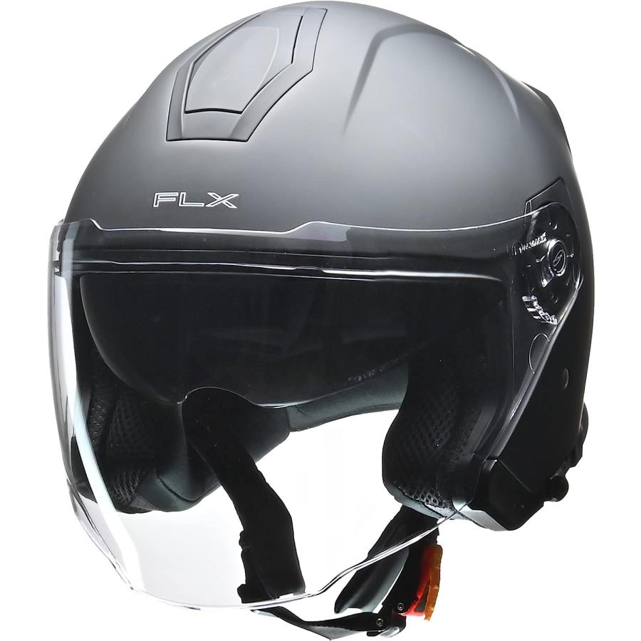 リード工業 LEAD FLX マットブラック Lサイズ ジェットヘルメット