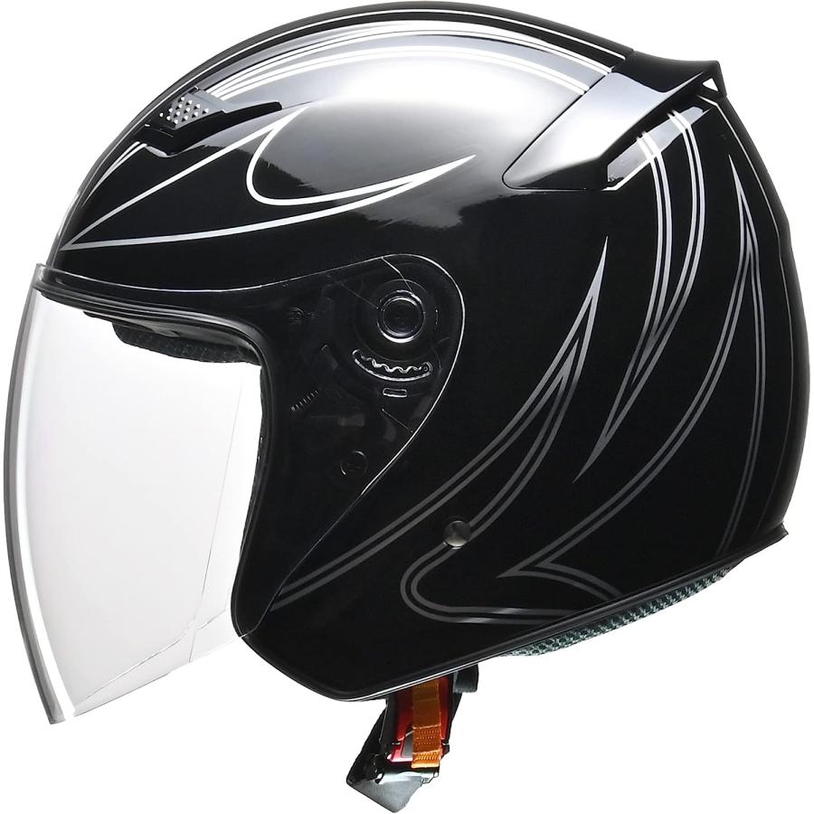 【色:ブラック】リード工業(LEAD) バイクヘルメット ジェット STRAX リード STRAX SJ-4 ジェットヘルメット ブラック BIG