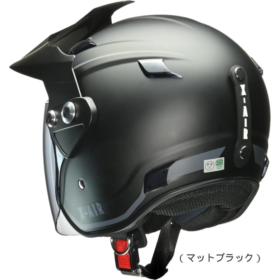 LEAD X-AIR RAZZO-V マットブラック LL(XL)(61〜62cm未満) ジェットヘルメット バイク用 アドベンチャーヘルメット 3WAY仕様 リード工業｜drivemarket｜03