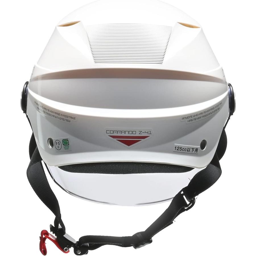 リード工業 LEAD ZORK ホワイト ハーフヘルメット 大きめFREE(60〜62cm