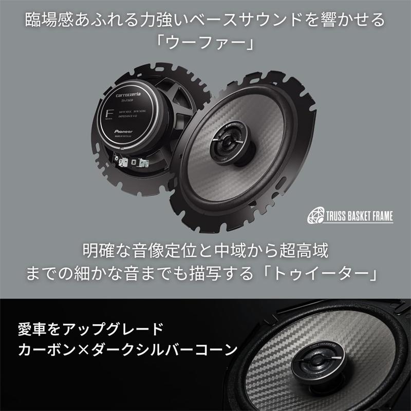 カロッツェリア TS-F1650 パイオニア 16cm スピーカー コアキシャル 2