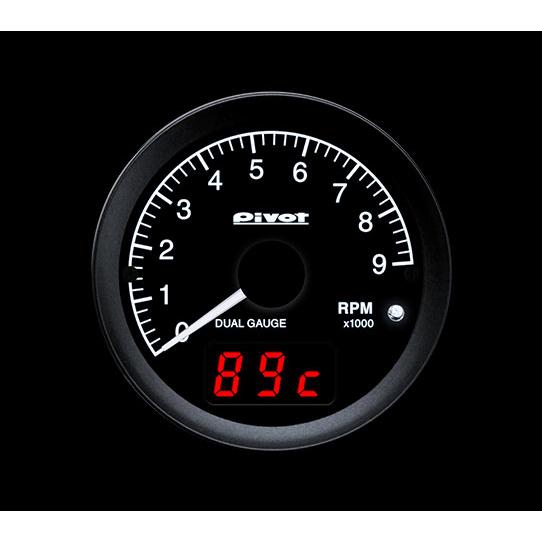 DRS-T ピボット DUAL GAUGE RS タコメーター φ60 ホワイト照明