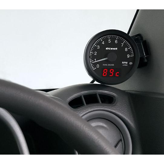 DRS-T ピボット DUAL GAUGE RS タコメーター φ60 ホワイト照明