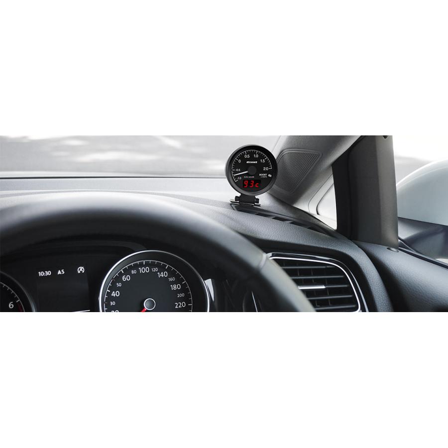 PIVOTデジタルレッド表示&OBD2分岐線 DRX-B ピボット DUAL GAUGE RS ブースト計 φ60 指針表示