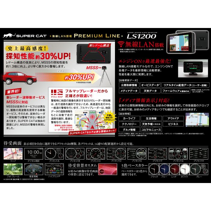 SUPER CAT LS1200 ユピテル レーザー&レーダー探知機 スーパー SUPER CAT LS1200 ユピテル レーザー&レーダー探知機 スーパー
