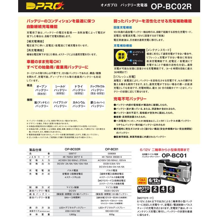 OMEGA PRO オメガプロ バッテリー充電器 OP-BC02R |  | 02