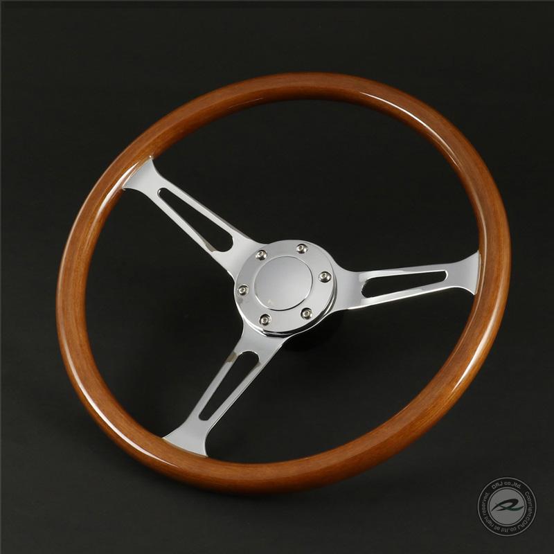 ウッドステアリング N375W 37.5Φ ウッド＆ポリッシュ クラッシック
