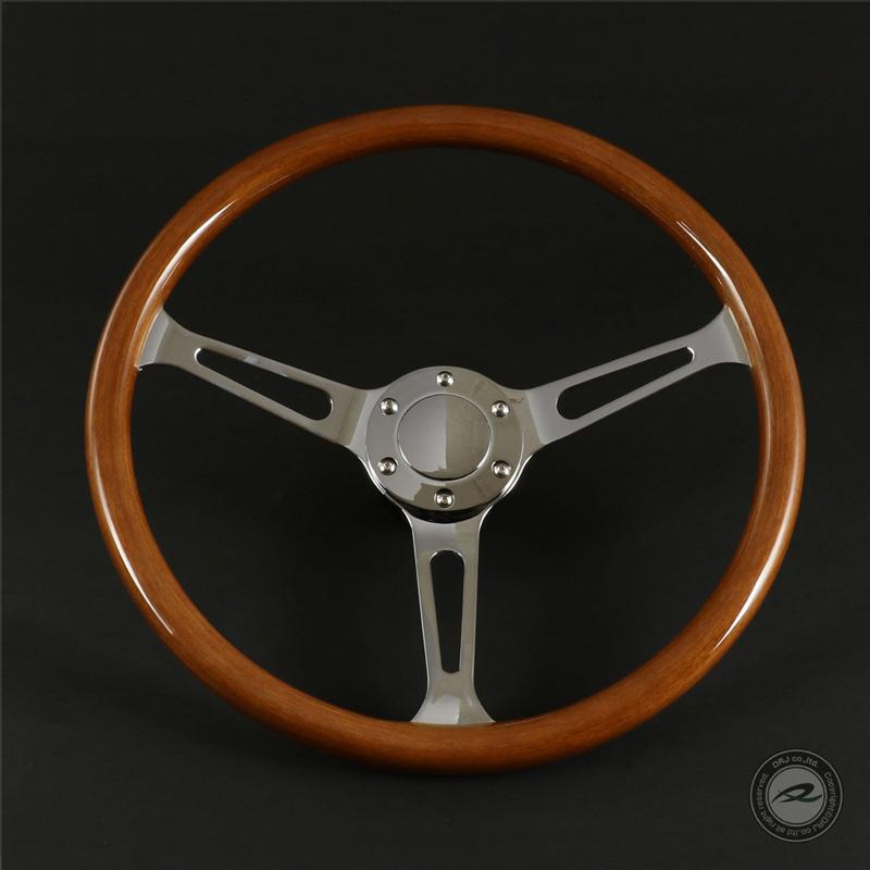 ウッドステアリング N375W 37.5Φ ウッド＆ポリッシュ クラッシック