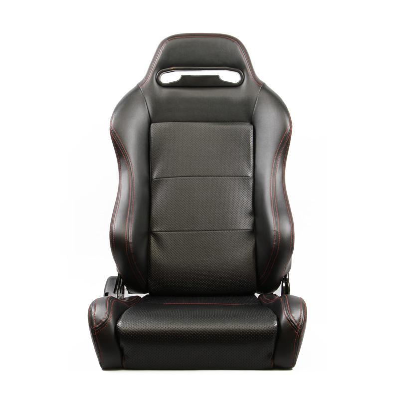 セミバケットシート SRS パンチングPVC 赤ステッチ 右用RENNSPORT レン