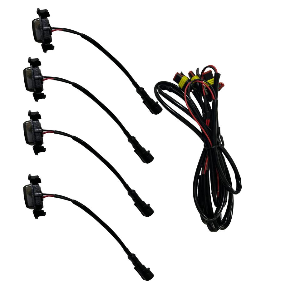 LED グリルマーカー USAスタイル  4灯セット オレンジ 汎用 トヨタ デリカ ハイエース ハイラックス プラド タコマ タンドラ カスタム  パーツ 外装 | 