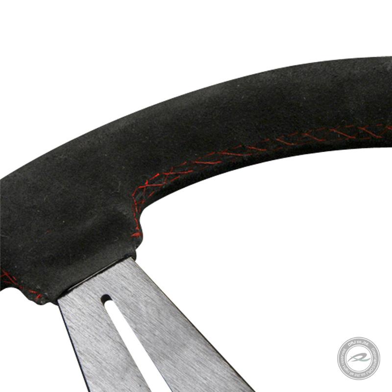 ステアリング 35φ N 本革バックスキン 赤色ステッチN35F |  | 02