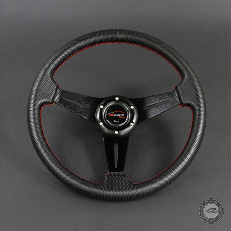 ステアリング 35φ N パンチング仕様PVC 赤色ステッチN35P |  | 02