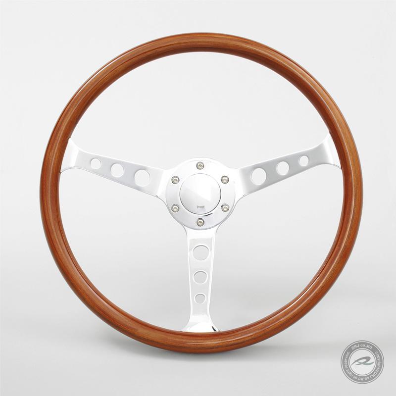 ウッドステアリング 37.5Φ ウッド＆ポリッシュ クラッシック