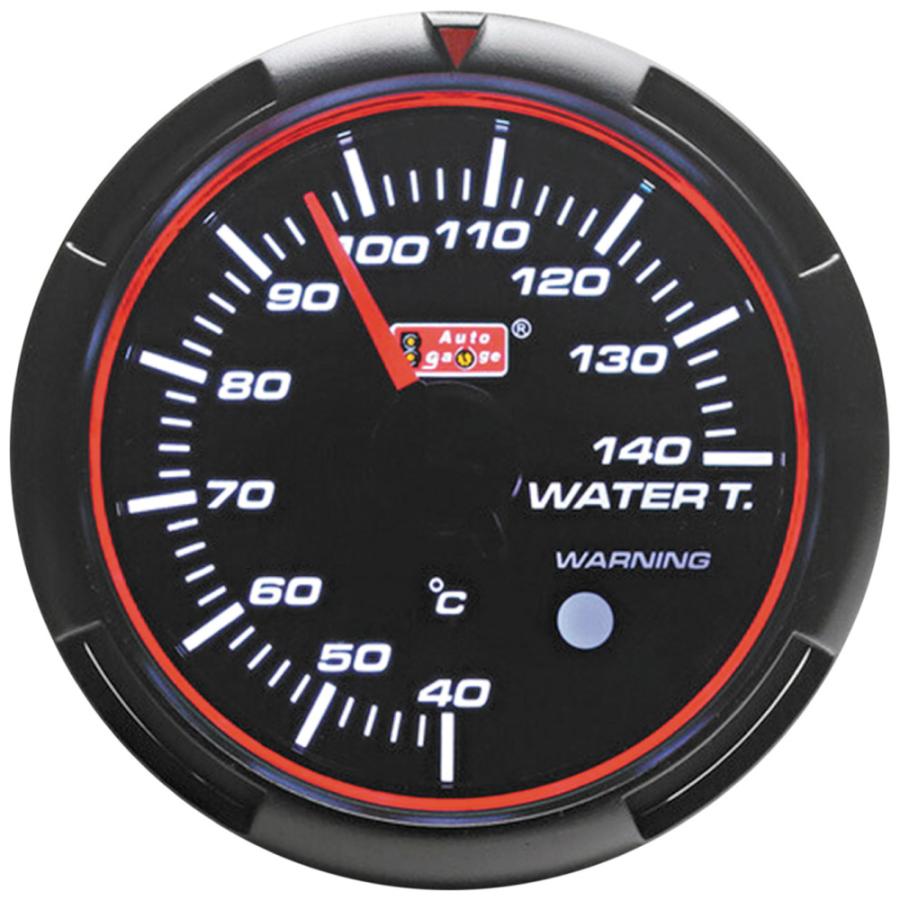 オートゲージ 車用 水温計 60mm LED2色切替 ワーニング機能 日本製 