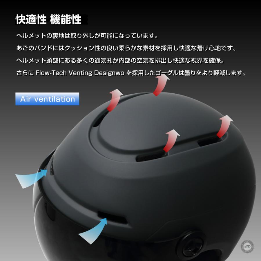 スキーヘルメット ゴーグル一体型 メガネ対応 Monkie Stuck サイズ調整可 ブラック M/L |  | 04