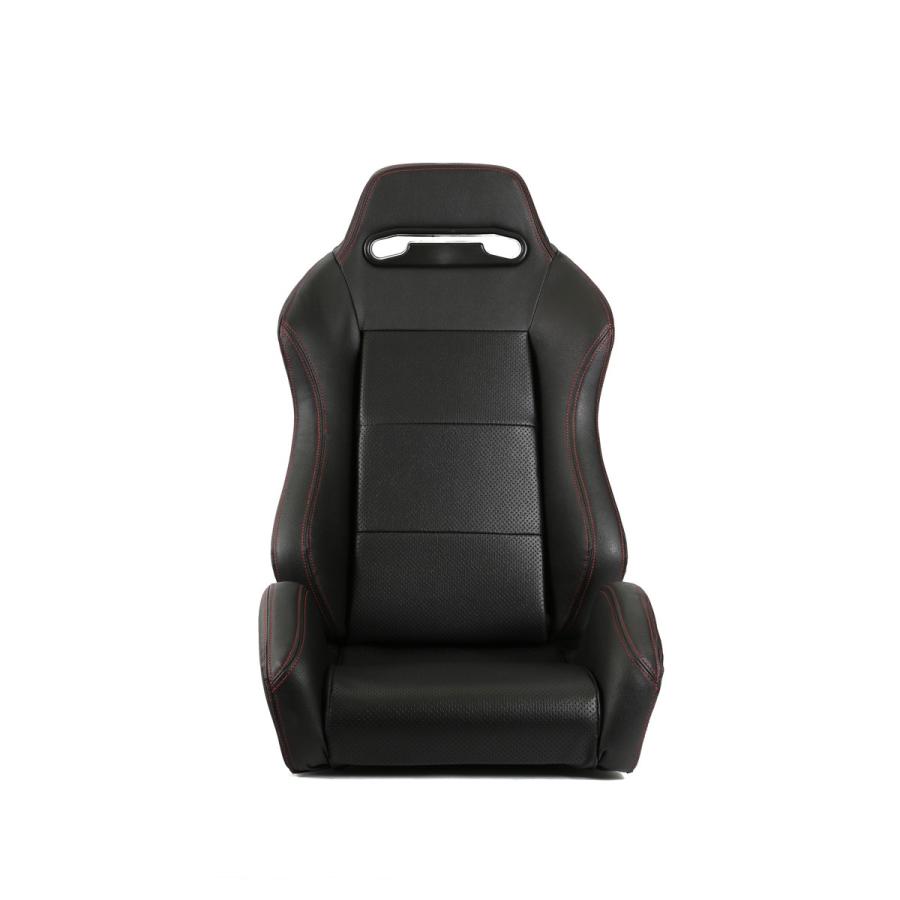 セミバケットシート SRJ PVC 黒パンチング 赤ステッチ RENNSPORT レン