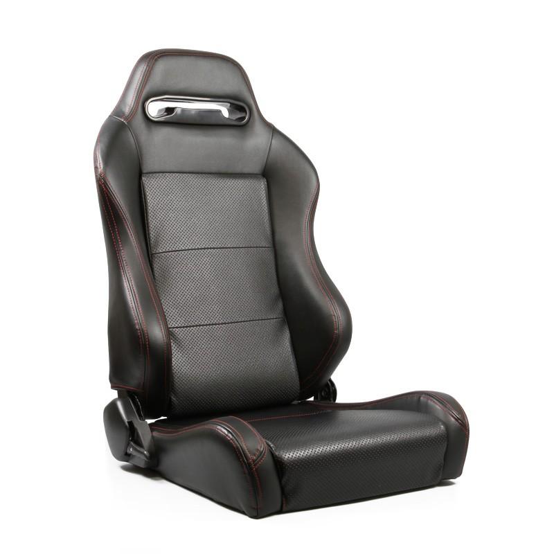 セミバケットシート 2脚 SRS PVC 黒 パンチング加工 赤ステッチ RENNSPORT レンシュポルト |  | 09