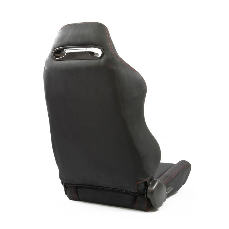 セミバケットシート 2脚 SRS スエード 黒赤ステッチ RENNSPORT レン