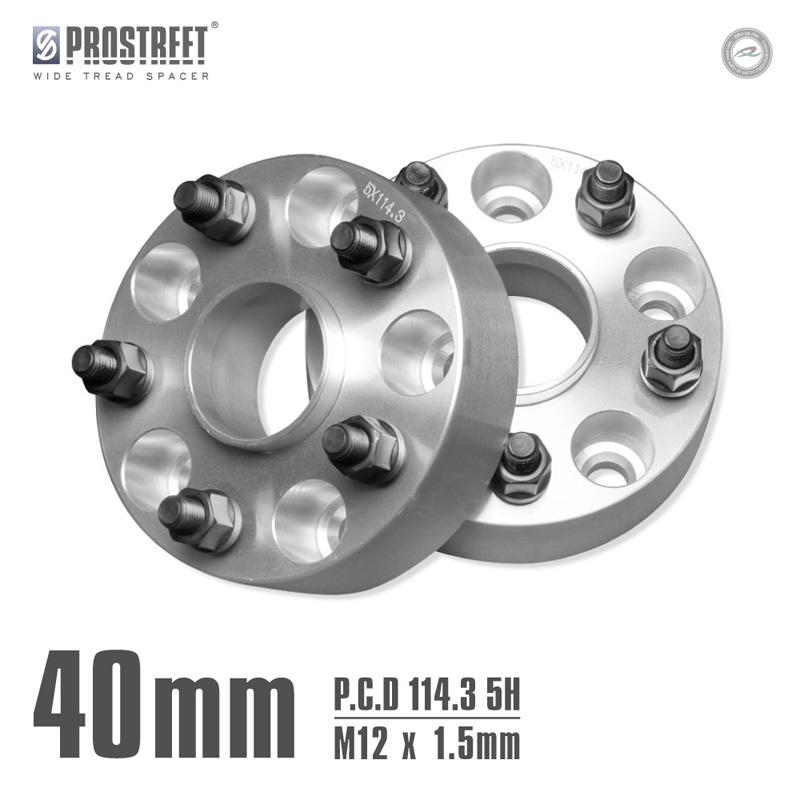 ワイドトレッドスペーサー PCD 114.3 5H M12x1.5 40mm 2枚 ハブセン 
