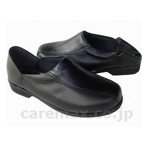 かかと 踏める 部屋でも外でも安心らくらく“リラックシュー”MS-1　紳士用 ヨシオカ製靴 かかとなし スニーカー かかとなし シューズ メ 部屋でも外でも安心らくらく“リラックシュー”MS-1紳士用/黒LL(cm-287984