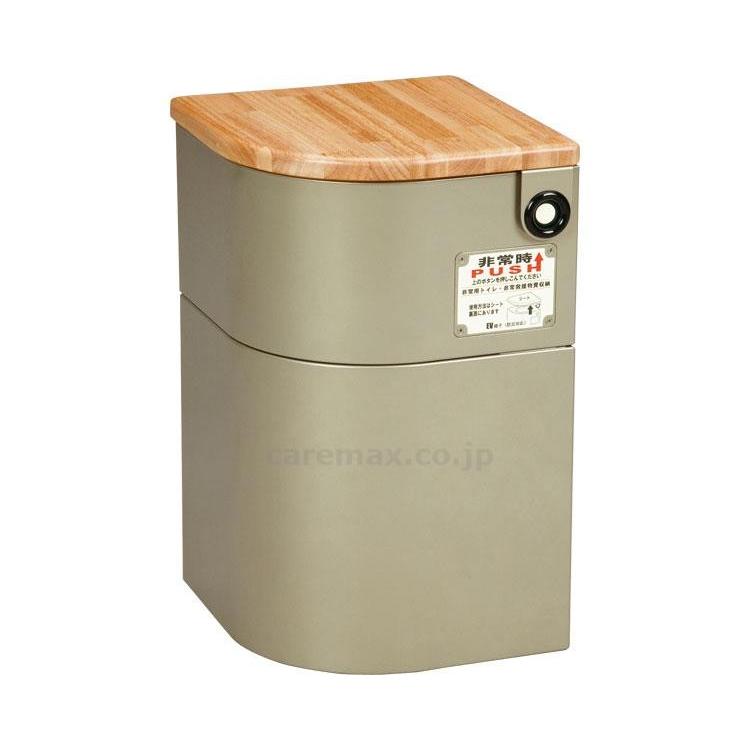 EV椅子（防災対応）・非常用備蓄品Bセット付天然木/690-613-1ライトゴールド(cm-342001)[1台]