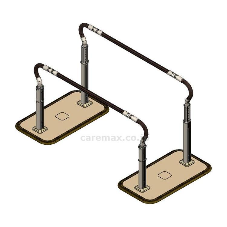 【※法人・施設限定・送料別途】(B0742)歩行サポート手すりスムーディ 標準タイプ / XPN-L80602 両手すり(cm-413153)[1セット]