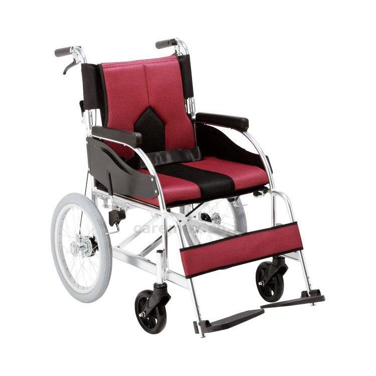 【※法人・施設限定・送料別途】【※大型商品・送料別途】(W2425)アルミ介助用車いす カラーズ / KC-3PU パープル(cm-427258)[販売単位:1]