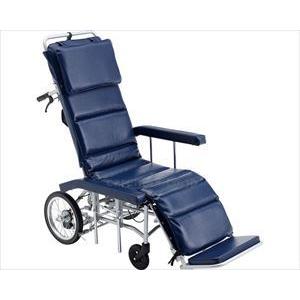 【※法人・施設限定・送料別途】フルリクライニング車いす MFF-50 / 座幅46cm ＃S-1 黒PU仕様(cm-474209)[1]