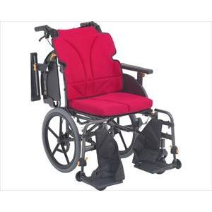 【※法人・施設限定・送料別途】グレイスコア アジャスト 介助式 前座高45cm GRC-61B / 座幅42cm M-14（ワインレッド）(cm-475060)[1]