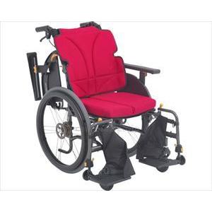 【※法人・施設限定・送料別途】グレイスコア アジャスト 自走式 GRC-51B / 座幅40cm M-14（ワインレッド）(cm-477732)[1]