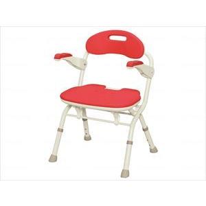 アロン化成折りたたみシャワーベンチ ＦＳ レッド(wf-402375-2)