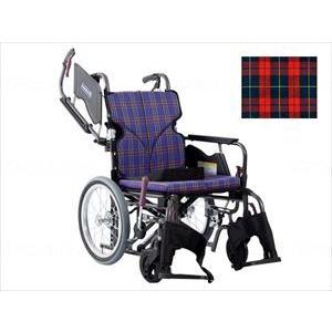 カワムラサイクルモダンCstyle 介助用 16インチ中・高床 赤チェック(A10) 座幅38-前座43cm(wf-503339-2)